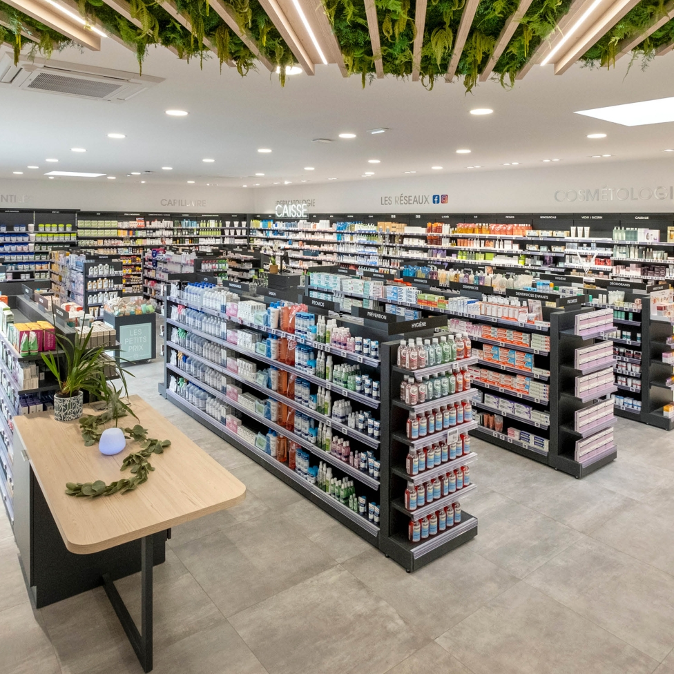 Espace agencé pharmacie 